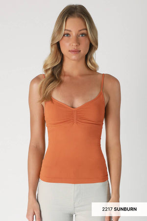 Jersey Shirred Cami : Butter Cream