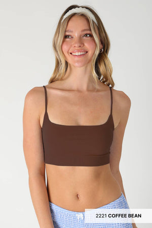 Micro Square Bralette: Ash Rose