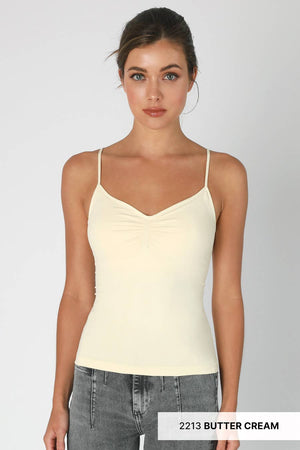 Jersey Shirred Cami :Sunburn