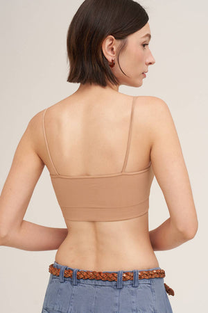 Square Bralette:Milk Tea