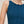 Floral Edge Top: Deep Sea Blue