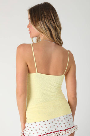 Lace Textured Cami:Crown Blue