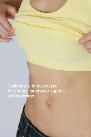 Clean Line Racerback Crop Top: White
