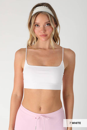 Micro Square Bralette: Ash Rose