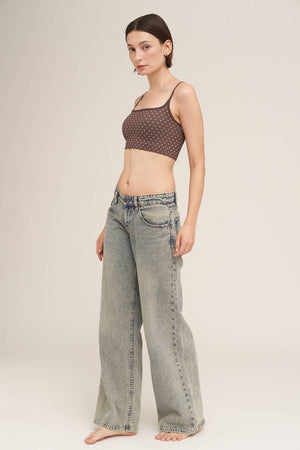 Polka Dot Bralette:French Roast