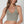 Vintage Ribbed V-Neck Bra Top: Vintage Rain Forest