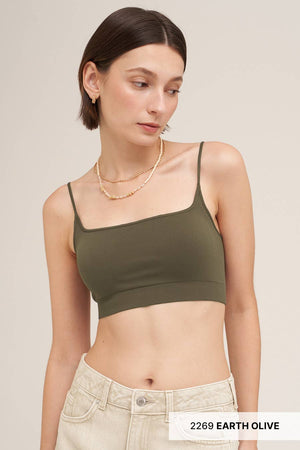 Micro Square Bralette: Ash Rose