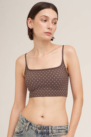 Polka Dot Bralette:French Roast