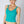 Deep V Neck Ribbed Top: Bluebird