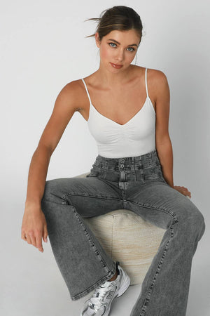 Jersey Shirred Cami : Butter Cream