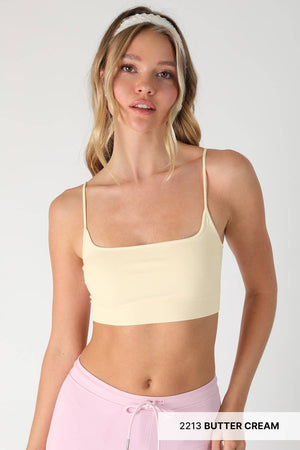 Micro Square Bralette: Ash Rose