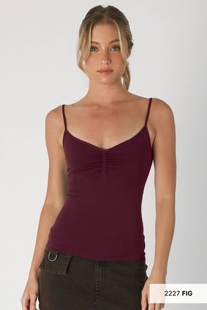 Jersey Shirred Cami :Sunburn