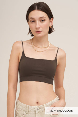 Micro Square Bralette: Ash Rose