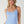 White Polka Dot Strap Cami: Deep Sea Blue