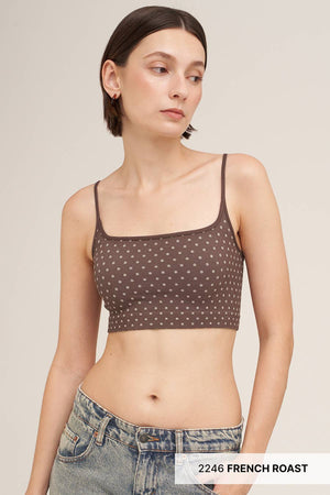 Polka Dot Bralette:French Roast
