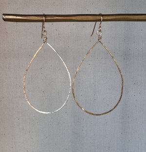 14k Gold-Filled Tear Drop Hoop Earrings