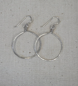 Sterling Silver Small Round Hoop Earrings