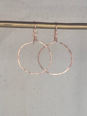 Rose Gold Small Round Hoop Earrings