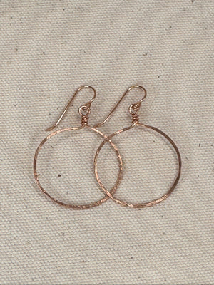 Rose Gold Small Round Hoop Earrings