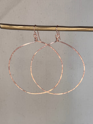 Rose Gold-Filled Large Round Hoop Earrings