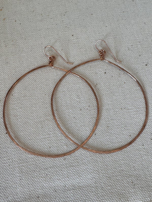 Rose Gold-Filled Large Round Hoop Earrings