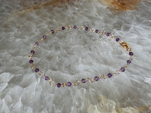 Gold and Amethyst Bracelet
