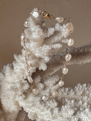 Gold and Freshwater Pearl Bracelet