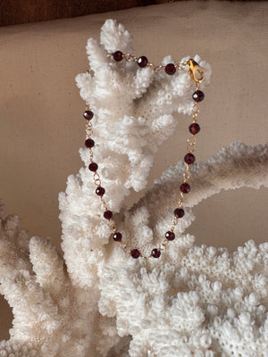 Gold and Garnet Bracelet