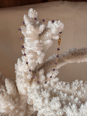 Gold and Amethyst Bracelet