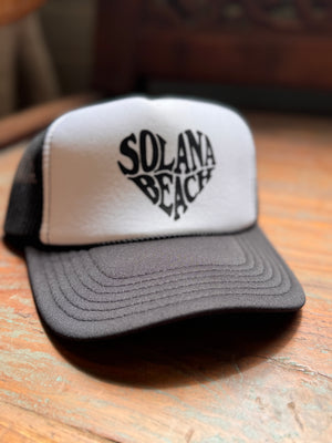 Solana Beach Trucker Hat-Heart