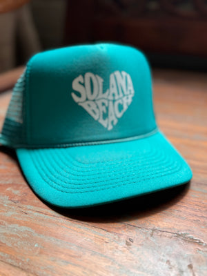 Solana Beach Trucker Hat-Heart