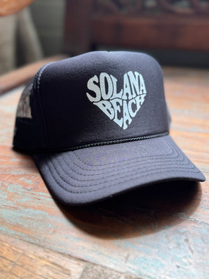 Solana Beach Trucker Hat-Heart