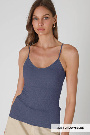 Lace Textured Cami: Butter Cream