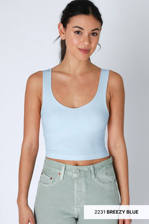 Clean Line Racerback Crop Top: White