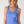 Reversible Lace Textured Tank Top:Deep Sea Blue