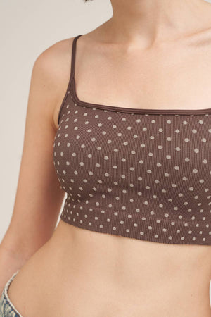 Polka Dot Bralette:French Roast