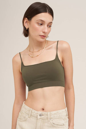 Micro Square Bralette: White