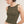 Floral Edge Top: Deep Sea Blue